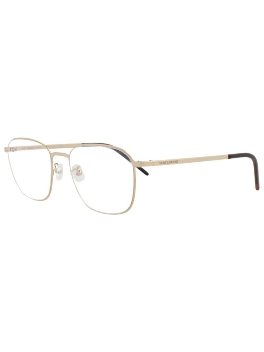New Saint Laurent Unisex Square/Rectangle Gold Gold Transparent Fashion Designer